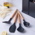 Силиконовый кухонный набор принадлежностей с деревянной ручкой Kitchenware Set 19 предметов Черный