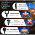 Массажер Аккумуляторный для тела мышечный портативный ручной 4 насадки Fascial Gun KH-740 Чёрный