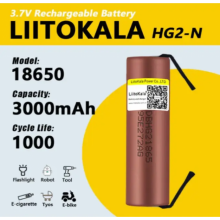 Аккумулятор высокоточный 18650, LiitoKala HG2-N, 3000mah, с контактами под пайку, ОРИГИНАЛ Аккумулятор высокоточный 18650, LiitoKala HG2-N, 3000mah, с контактами под пайку, ОРИГИНАЛ