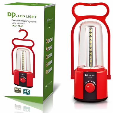 Аккумуляторный светодиодный кемпинговый фонарь - лампа Duration Power DP-7048C 2800mAh 8W Красный