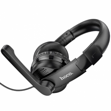 Наушники игровые с микрофоном HOCO W103 Magic tour AUX / USB проводные, с оголовьем Черные
