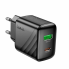 Сетевое зарядное устройство адаптер HOCO CS25A Rico 1USB/1Type-C, 20W/3A, поддержка быстрой зарядки PD/QC/FCP/AFC