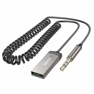 Ресивер Bluetooth HOCO E78 Benefit car AUX BT receiver с кабелем 1.2m, BT5.3, 3.5mm