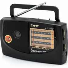 Радиоприемник радио FM ФМ KIPO KB-308AC Чёрный Радиоприемник радио FM ФМ KIPO KB-308AC Чёрный