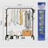 Напольная вешалка для одежды 110х150см Clothes Rack Стойка для вещей и обуви Черная
