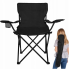Стул раскладной со спинкой Camping quad chair HX 001 с подстаканником Черный