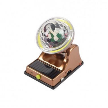 Диско шар на солнечной батарее Multifunctional Table Lamp 3888 аккумулятоная 6 светодиодов RGB Бронзовый