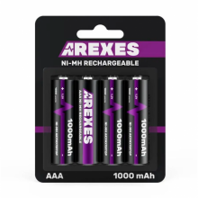Аккумулятор ААА Arexes (1000mAh) 1.2v (NI-MH) мини пальчик Аккумулятор ААА Arexes (1000mAh) 1.2v (NI-MH) мини пальчик