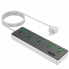 Сетевое зарядное устройство удлинитель Hoco AC13A 3 USB/ Type-C 5 розеток 1m Черный