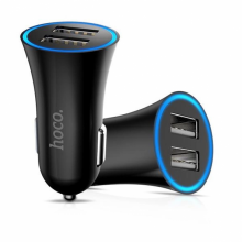 Автомобильное зарядное устройство от прикуривателя HOCO UC204 2USB 2,4A Чёрный Автомобильное зарядное устройство от прикуривателя HOCO UC204 2USB 2,4A Чёрный