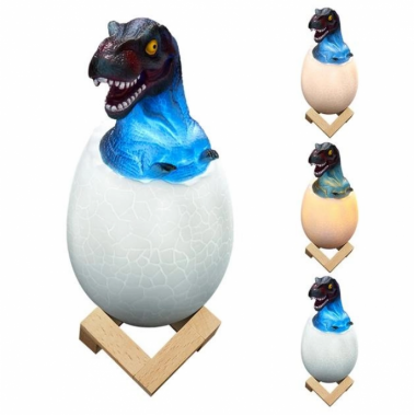 Детский светильник SUNROZ 3D Dinosaur Lamp лампа-ночник "Динозаврик в яйцо" с пультом ДУ