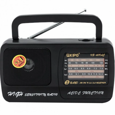 Радиоприемник радио FM ФМ KIPO KB-409AC Aux Чёрный