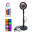 Проекционная разноцветная RGB LED лампа Sunset Lamp с эффектом заката с пультом, светильник заката/рассвета, 16 оттенков
