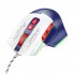 Игровая проволочная мышка HOCO GM31 Overlord luminous gaming 1200-3600DPI USB 1.4M для ПК/ноутбука с подсветкой Бело-Синяя