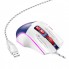 Игровая проволочная мышка HOCO GM31 Overlord luminous gaming 1200-3600DPI USB 1.4M для ПК/ноутбука с подсветкой Бело-Синяя
