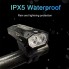 Велосипедный передний BK-01 Pro-2XPE, ALUMINUM, индикация заряда, Waterproof, аккум., ЗУ Type C Велофара
