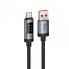 Кабель для быстрой зарядки HOCO U148 Digital Display USB - Type-C 100W с LED-дисплеем 1.2 м Черный