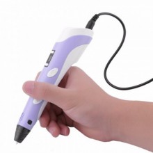 3D ручка для рисования с экраном 3д Ручка Pen3 MyRiwell с LCD дисплеем + трафарет Фиолетовая 3D ручка для рисования с экраном 3д Ручка Pen3 MyRiwell с LCD дисплеем + трафарет Фиолетовая