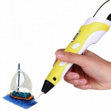 3D ручка для рисования с экраном 3д Ручка Pen3 MyRiwell с LCD дисплеем + трафарет Жёлтая 3D ручка для рисования с экраном 3д Ручка Pen3 MyRiwell с LCD дисплеем + трафарет Жёлтая