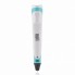 3D ручка для рисования с экраном 3д Ручка Pen3 MyRiwell с LCD дисплеем + трафарет Голубая