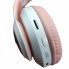 Беспроводные Bluetooth наушники с светящимися кошачьими LED ушками  JST-28 micro SD, AUX Розовые