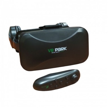 Очки шлем виртуальной реальности VR BOX VRPARK 9938 с наушниками и пультом дистанционного управления черные