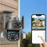 Камера наружная поворотная уличная двойная WIFI DOUL CAM Q-821 FULL-HD 4Mp Ночная сьемка Черная