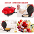 Электрическая мини вафельница Waffle Maker с антипригарным покрытием Красная