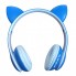 Беспроводные наушники с кошачьими ушками и RGB подсветкой Cat VZV-24M Синие