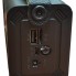 Радиоприёмник с солнечной панелью FM USB MicroSD и фонариком NS-222S на аккумуляторе Чёрный с красным
