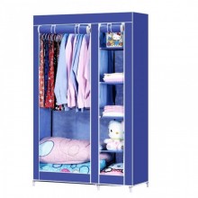 Тканевый шкаф для вещей Storage Wardrobe 88105 складной гардероб 2 секции, 105 х 45 х 170 см Синий Тканевый шкаф для вещей Storage Wardrobe 88105 складной гардероб 2 секции, 105 х 45 х 170 см Синий