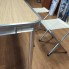 УЦЕНКА Стол для пикника походной раскладной со 4 стульями Folding Table 120х60х55/60/70 см 3 режима высоты Светлый