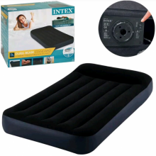 Intex Велюр матрас с подголовником 64146 ND 99х191х25см, со встроенным насосом 220 V, одноместный Intex Велюр матрас с подголовником 64146 ND 99х191х25см, со встроенным насосом 220 V, одноместный