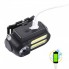 Фонарь налобный NF-611-1LM+2COB, 1x18650, ЗУ microUSB