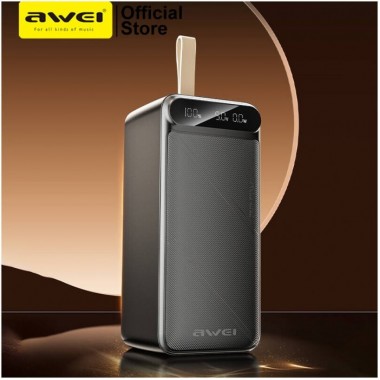 Внешний аккумулятор Power bank AWEI PA13 50000mAh PD22,5W+быстрая зарядка батарея зарядка Черный