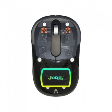 Беспроводная мышь аккумуляторная с USB адаптером, 10м, JEDEL WD141 Прозрачная