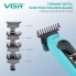 Триммер аккумуляторный VGR V-299, 4 насадки, 9000RPM, 2000 mAh, 5 уровней скорости, LED дисплей Синий