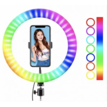 Кольцевая LED RGB лампа 30 см MJ30 с держателем для телефона селфи кольцо для блогера Кольцевая LED RGB лампа 30 см MJ30 с держателем для телефона селфи кольцо для блогера