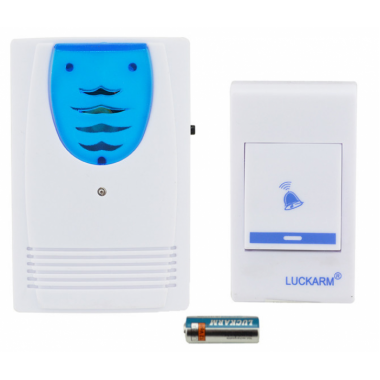 Беспроводной дверной звонок LUCKARM 8203 на батарейках Синий