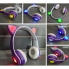 Беспроводные наушники с кошачьими ушками и RGB подсветкой Cat VIV-23M Фиолетовые