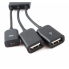 MicroUSB OTG 3-портовый хаб, адаптер для зарядки