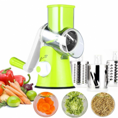 Овощерезка ручная мультислайсер Tabletop Drum Grater DL78 Терка для овощей и фруктов 3 насадки