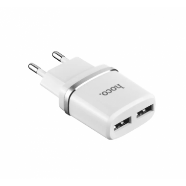 Сетевое зарядное устройство для телефона HOCO C12 (2USB 2.4A) Белый