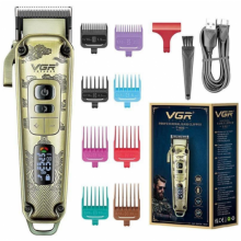 Машинка для стрижки волос триммер для бороды VGR V-005 + 8 насадок
