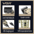 Машинка для стрижки волос триммер для бороды VGR V-005 + 8 насадок