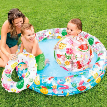 Intex Бассейн 59460 NP "Звезды" Круг, детский, 2 кольца, цветной с набором, размером 122х25см, 150л, от 2-х лет Intex Бассейн 59460 NP "Звезды" Круг, детский, 2 кольца, цветной с набором, размером 122х25см, 150л, от 2-х лет
