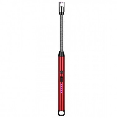 Электроимпульсная аккумуляторная зажигалка с гибким стержнем BBQ Lighter Красная