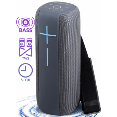 Портативная беспроводная стерео колонка Hopestar P15 PRO c Bluetooth, USB и MicroSD Серая