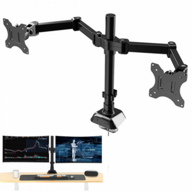 Крепление для двух мониторов настольный кронштейн 15"-30" UKC Z022