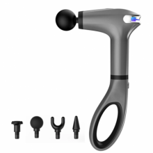 Портативный ручной массажер пистолет с 4 насадками Fascial Gun HB-005 Массажный Серый Портативный ручной массажер пистолет с 4 насадками Fascial Gun HB-005 Массажный Серый